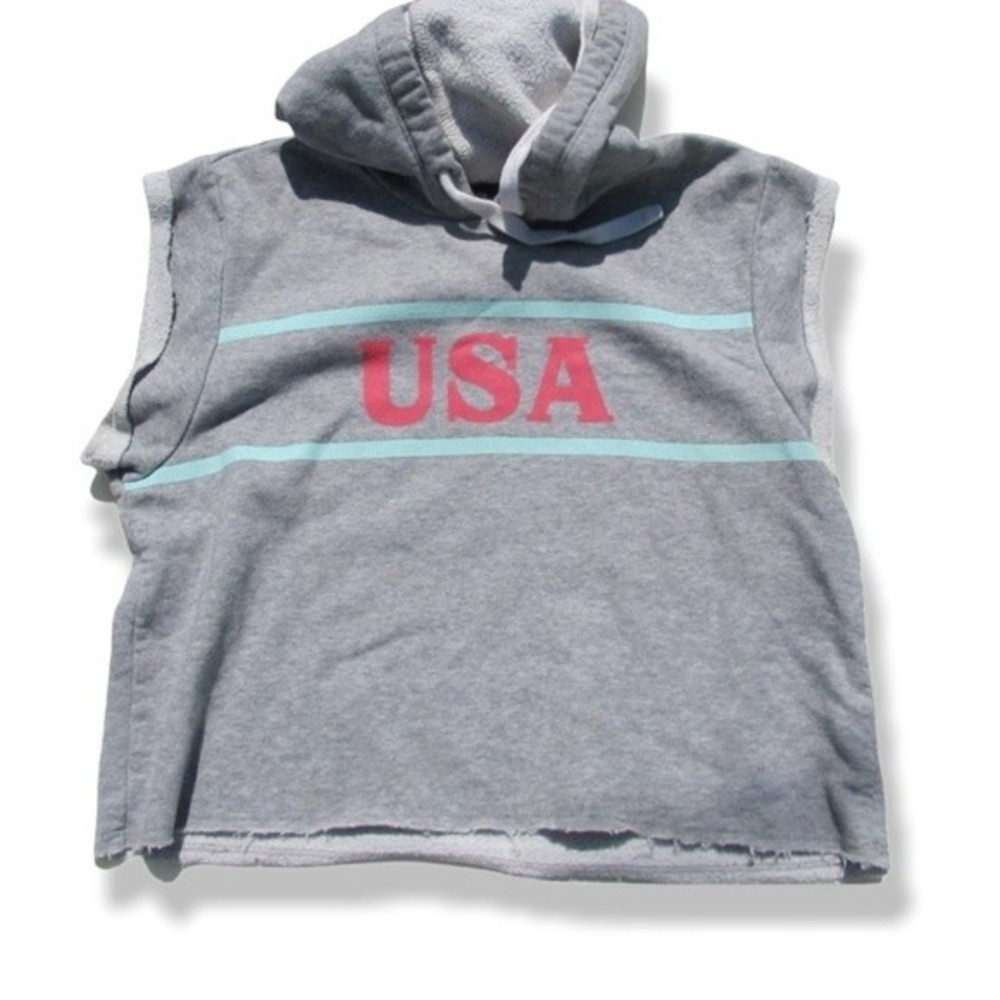 Free Press cropped USA sweatshirt small